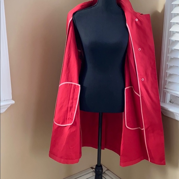 ❣️RED Hidden Button Down Old Navy Trench C… - Picture 6 of 9
